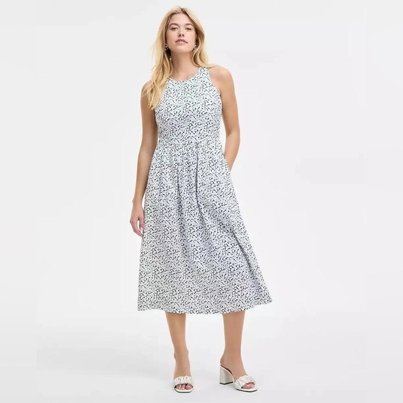 ON 34th Dresses & Skirts - On 34th Smocked Leopard Print Cotton Maxi Dress Sz XS NEW